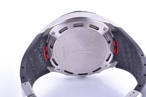 Lot 393 - A Tissot Sailing Touch stainless steel quartz...