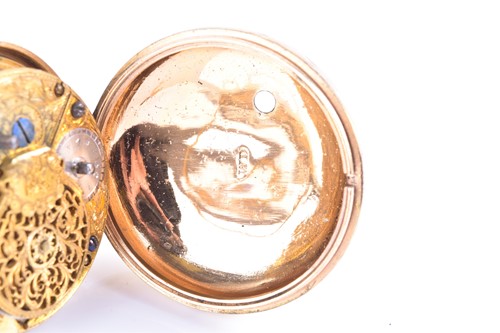 Lot 387 - A Georgian pair cased pocket watch by James...