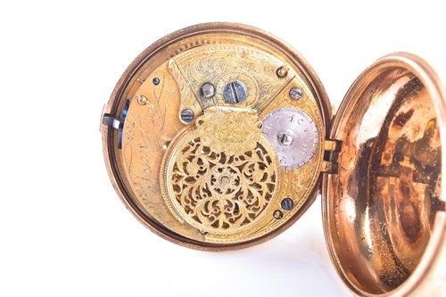 Lot 387 - A Georgian pair cased pocket watch by James...