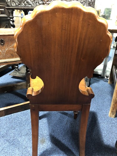 Lot 119 - A Victorian carved mahogany hallchair, the...