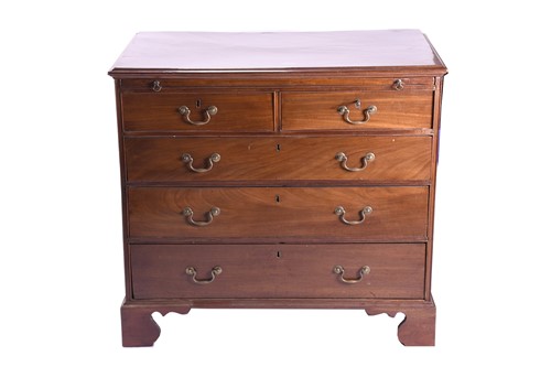 Lot 125 - A 19th century mahogany chest, with slide,...