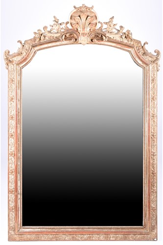Lot 188 - A 19th century gilt framed mirror, with leaf...