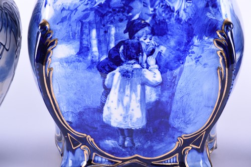 Lot 403 - Two Doulton Burslem blue children series...