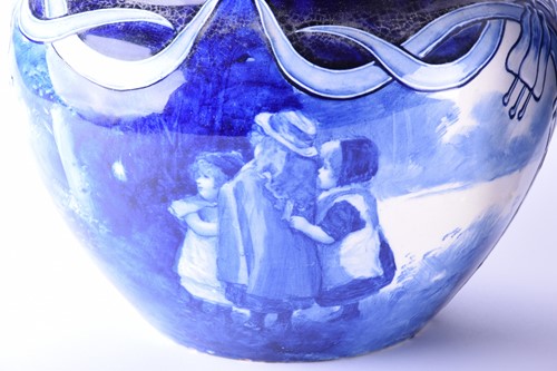 Lot 403 - Two Doulton Burslem blue children series...