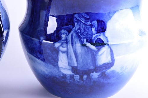 Lot 403 - Two Doulton Burslem blue children series...