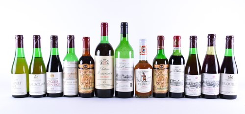 Lot 506 - A collection of 1970s half bottles of wine,...