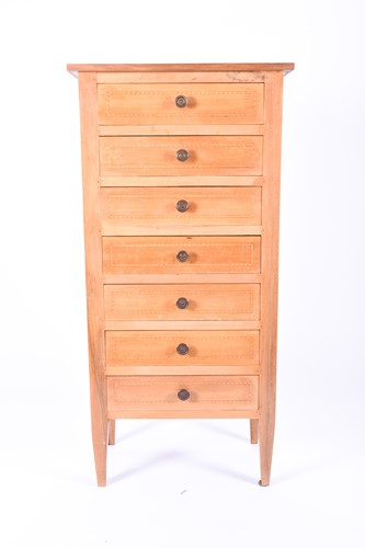 Lot 99 - A 20th century walnut and marquetry inlaide...