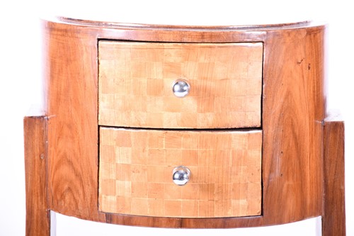 Lot 128 - A pair of Art Deco style bedside tables of...