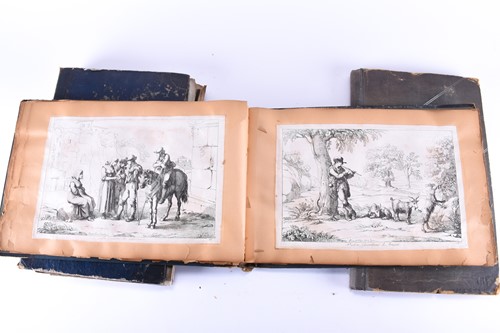 Lot 88 - Two mid-19th century albums / scrapbooks,...