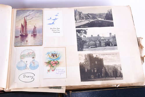 Lot 80 - Two early 20th century scrapbooks containing...