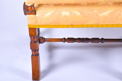 Lot 114 - A good Carolean style high back settee, with a...