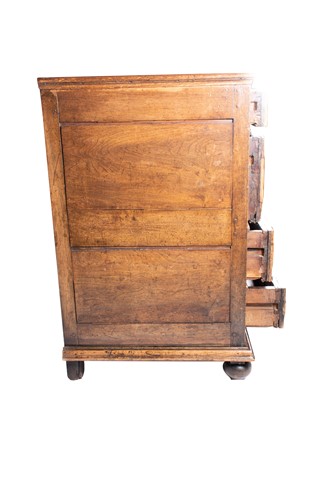 Lot 118 - A William and Mary oak chest of small...