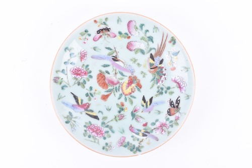 Lot 276 - A Chinese Canton enamel dished plate, 19th...