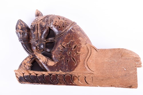 Lot 215 - An African tribal head mask with painted face...