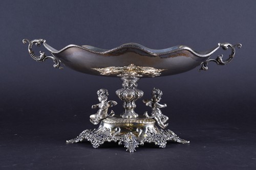 Lot 437 - A Continental silver table centrepiece, the...