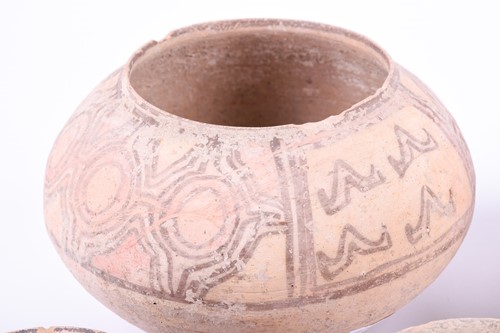 Lot 244 - Antiquities: two circular pottery bowls,...