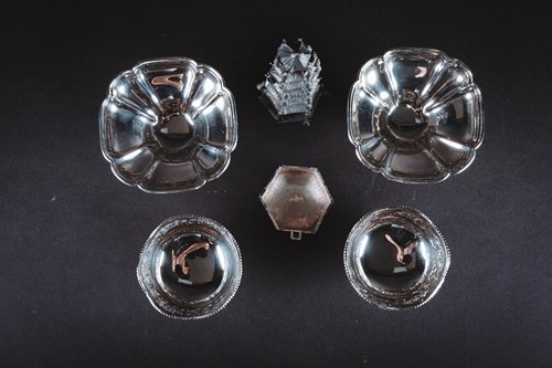Lot 467 - A Chinese export silver pagoda, 18.5 cm high,...