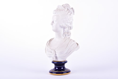 Lot 230 - A Sevres biscuit porcelain bust of Marie...