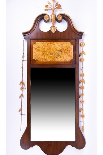 Lot 101 - A Georgian style wall mirror, with broken...