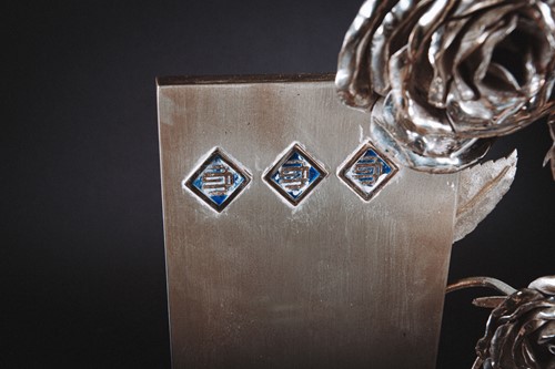Lot 453 - Two late 20th century silver ingot-shaped...