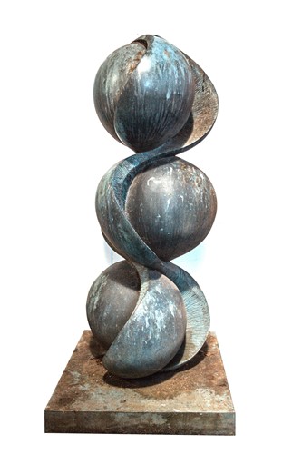 Lot 284 - A large 20th century abstract bronze garden...