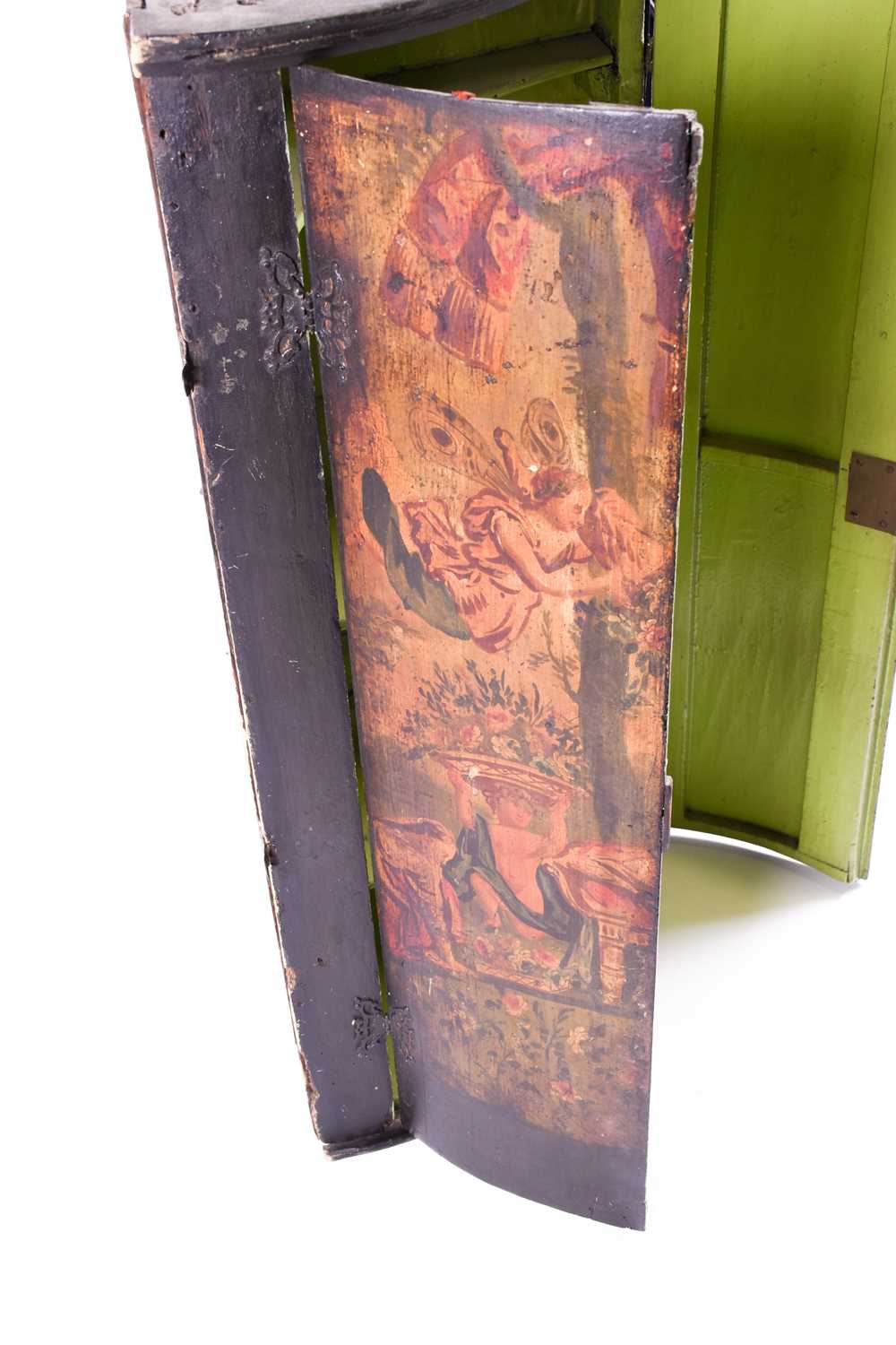 Lot 71 - A 19th century Continental painted corner...
