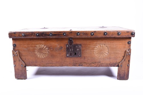Lot 72 - A 19th century Zanzibar type seamans chest,...