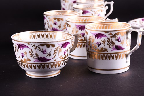 Lot 228 - A 19th century mauve and gilt Bloor Derby part...