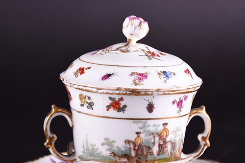 Lot 245 - A pair of late 18th century KPM porcelain...