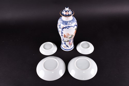 Lot 153 - A Chinese mandarin palette vase and cover,...