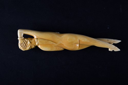 Lot 130 - A Chinese carved ivory doctors model, 19th...