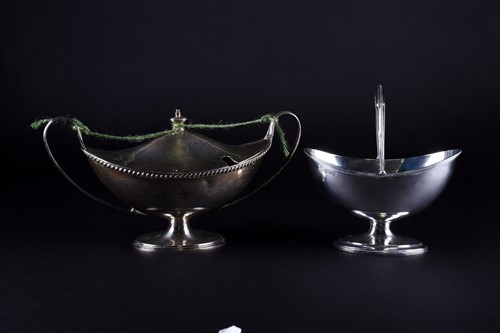 Lot 452 - A silcer boat shape tureen and cover, Thomas...