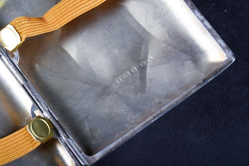 Lot 440 - Two silver cigarette boxes, each with cedar...