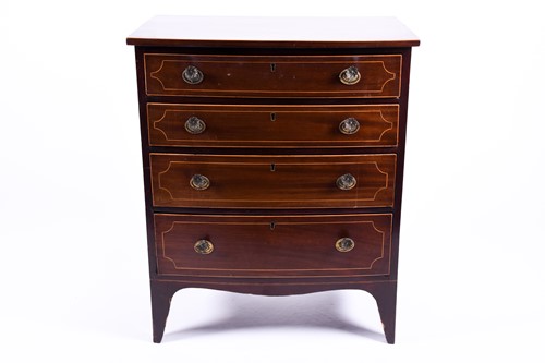 Lot 94 - A 19th century mahogany chest of drawers, of...