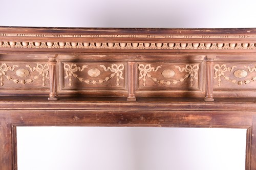Lot 106 - A large Edwardian mirror-backed fire surround...