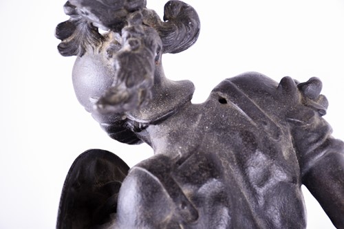 Lot 273 - A pair of large patinated spelter figures of...