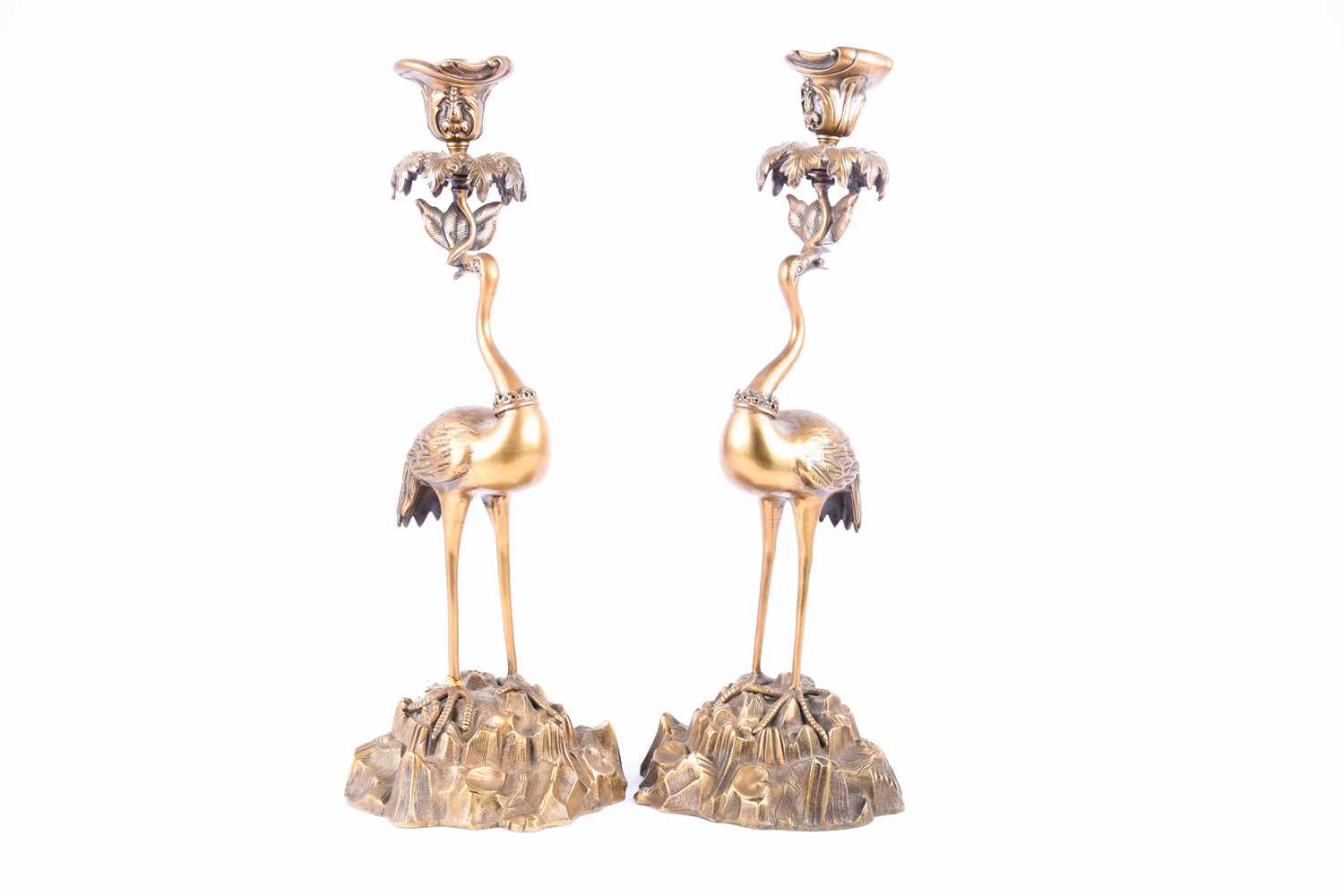 Lot 302 - A pair of 19th Century gilt bronze...