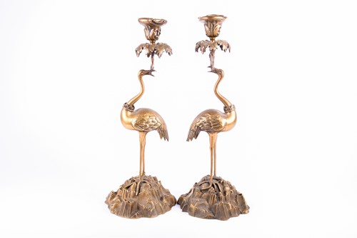 Lot 302 - A pair of 19th Century gilt bronze...