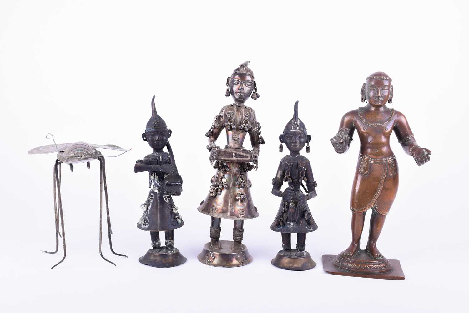 Lot 116 - A group of three South East Asian white metal...