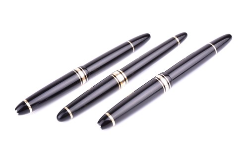 Lot 329 - Two Montblanc Meisterstuck pens, a fountain...
