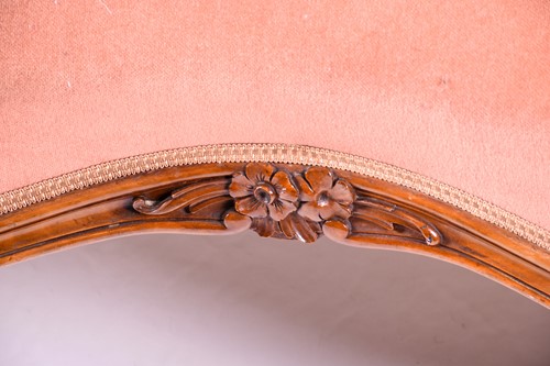 Lot 75 - A Victorian walnut frame settee, with...