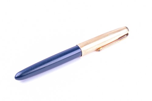 Lot 309 - A Parker '51' fountain pen, the lid 12k gold...