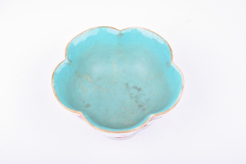 Lot 173 - A Chinese famille rose petal shape bowl, late...
