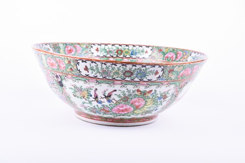 Lot 159 - A Chinese Canton enamel bowl, late 19th/early...