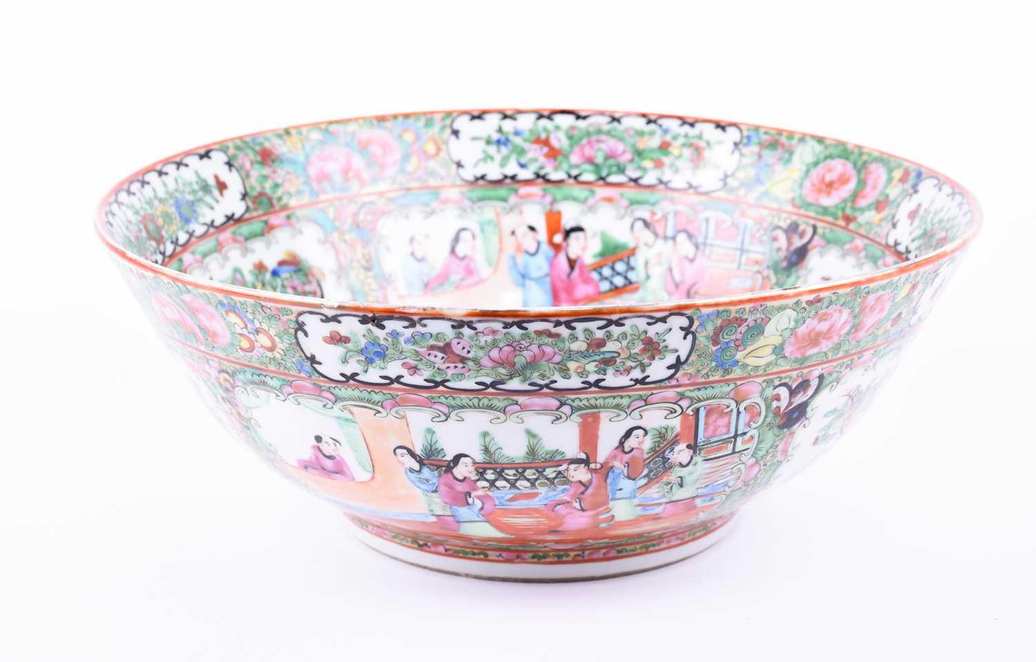 Lot 159 - A Chinese Canton enamel bowl, late 19th/early...