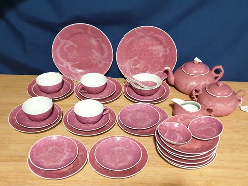Lot 155 - Three Chinese porcelain part tea sets, 20th...