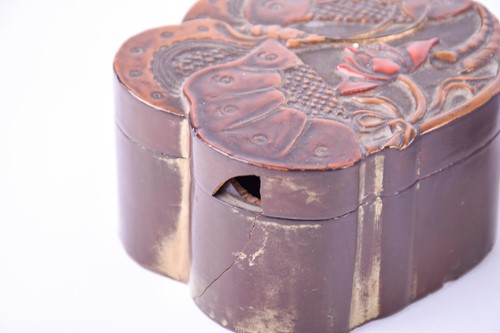 Lot 152 - A Japanese lacquered box, cover and stand,...