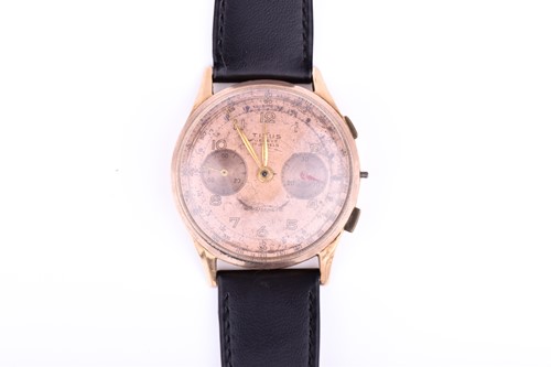 Lot 445 - An 18ct yellow gold Titus Geneve mechanical...