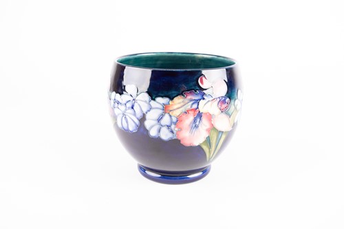 Lot 302 - A Walter Moorcroft Orchid pattern jardiniere,...