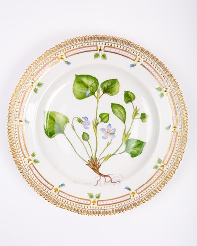 Lot 276 - A set of six 1970s Royal Copenhagen Flora...